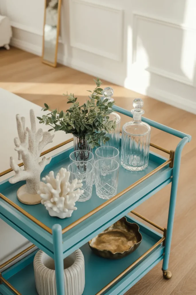 Aquamarine Bar Cart