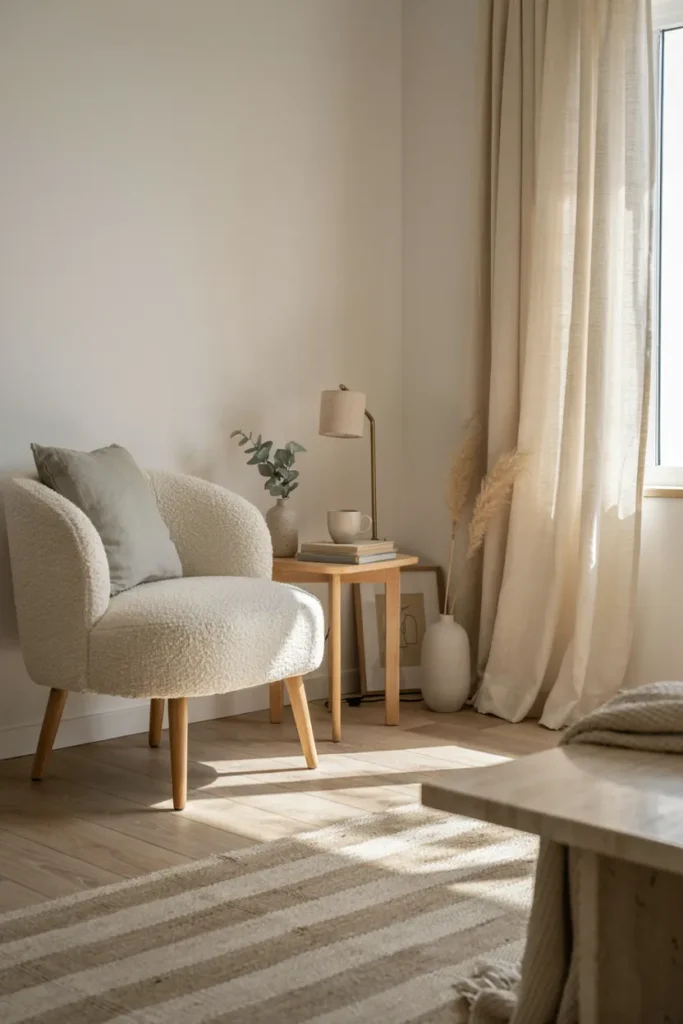 Cream Bouclé Chair