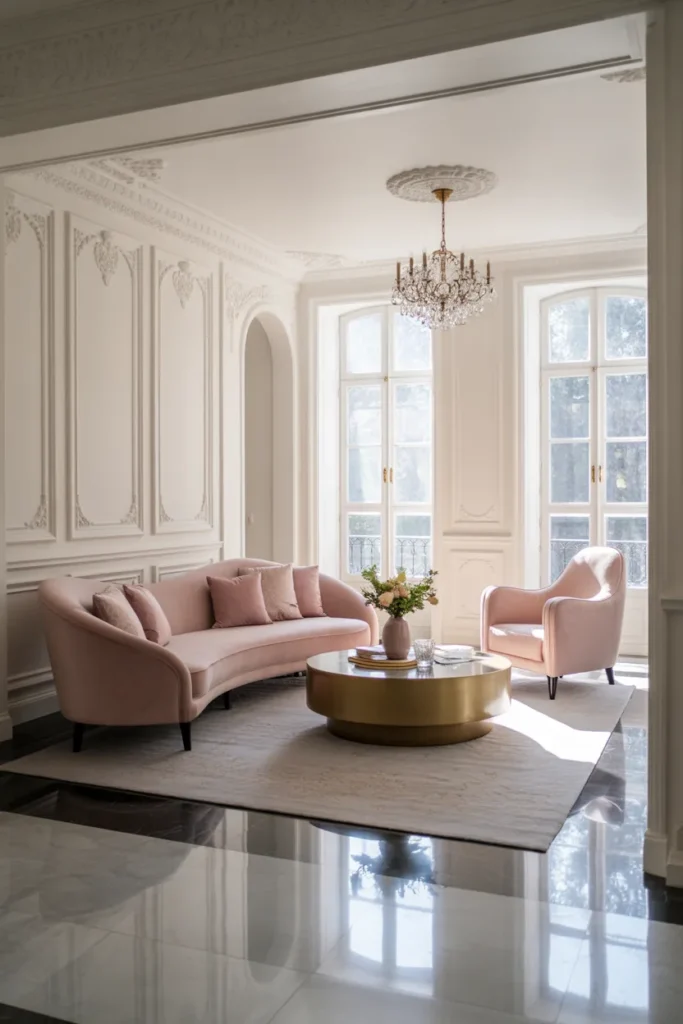 Curved Velvet Seating