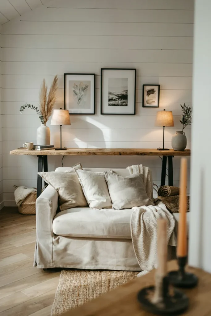 Distressed Wood Console