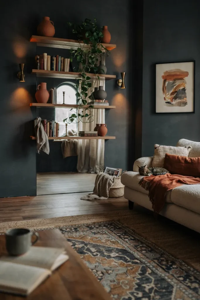 Floating Wood Shelves