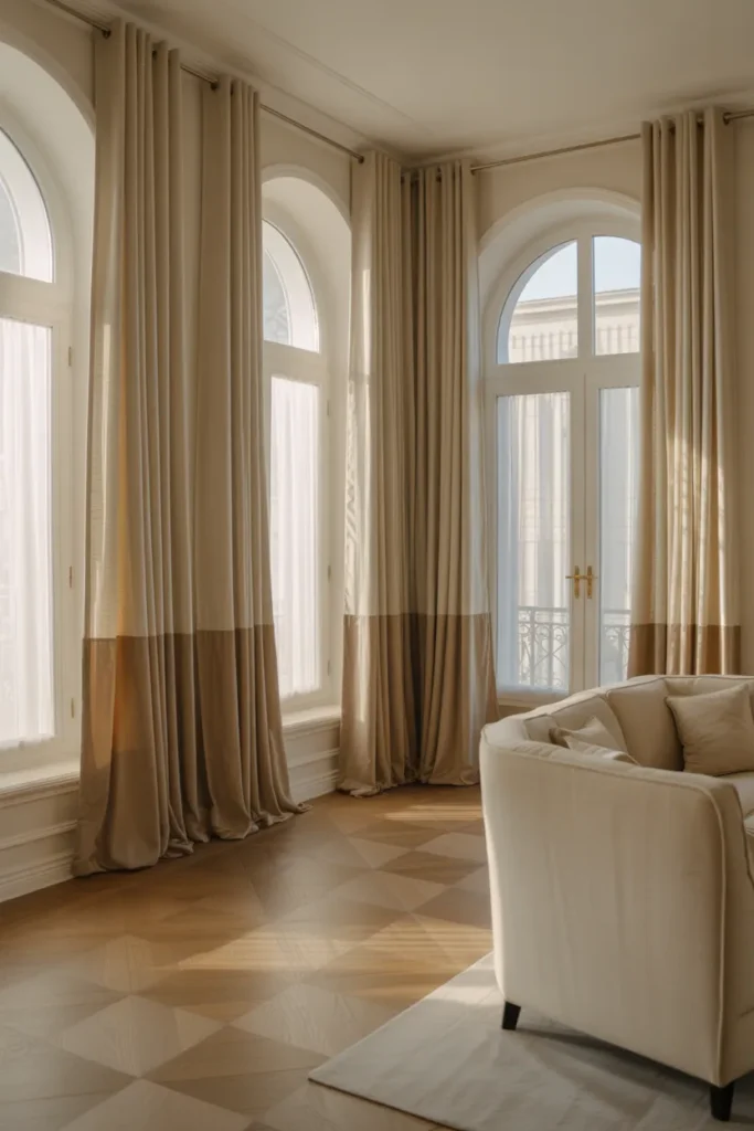 Layered Linen Drapes
