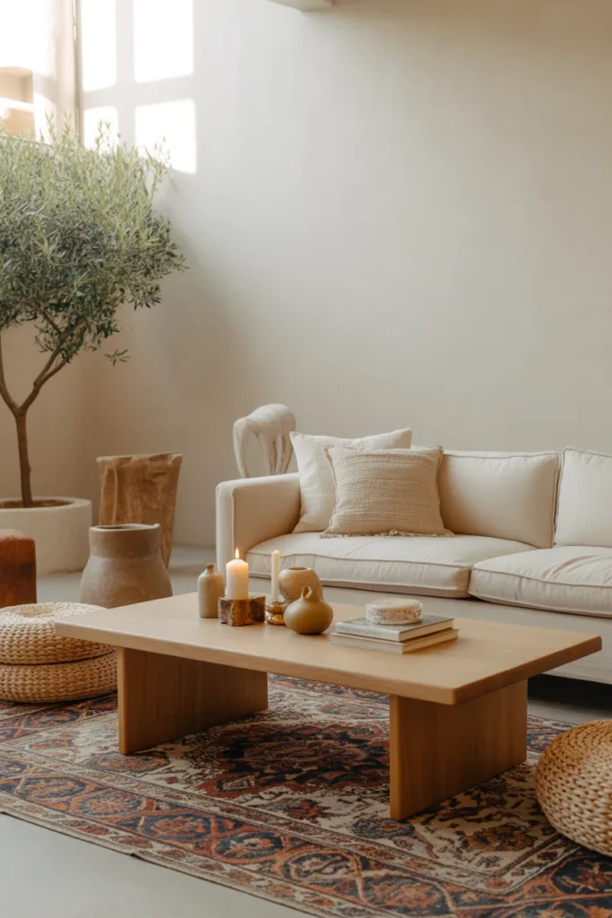 Low Wooden Coffee Table