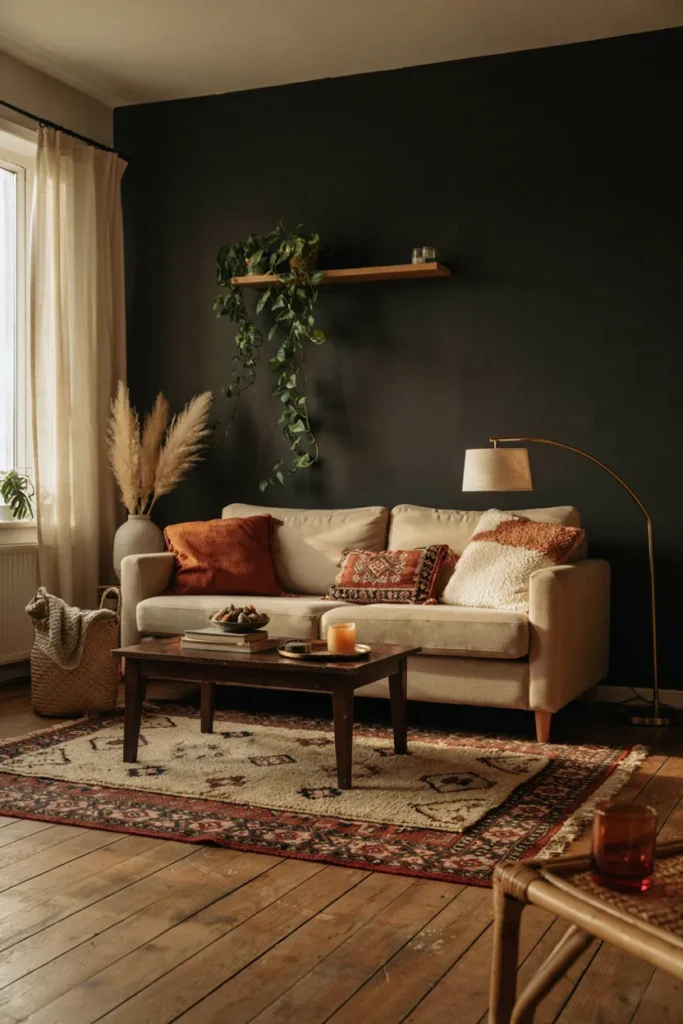 Matte Black Accent Wall