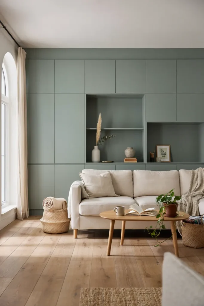 Matte Sage Built-Ins