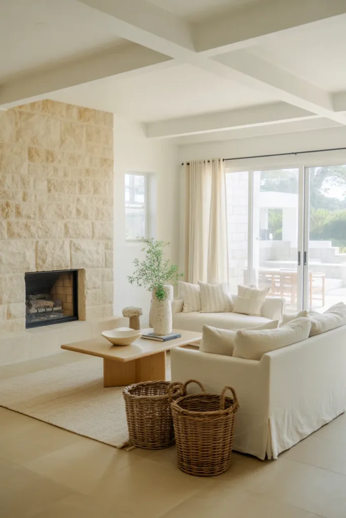 Natural Stone Fireplace
