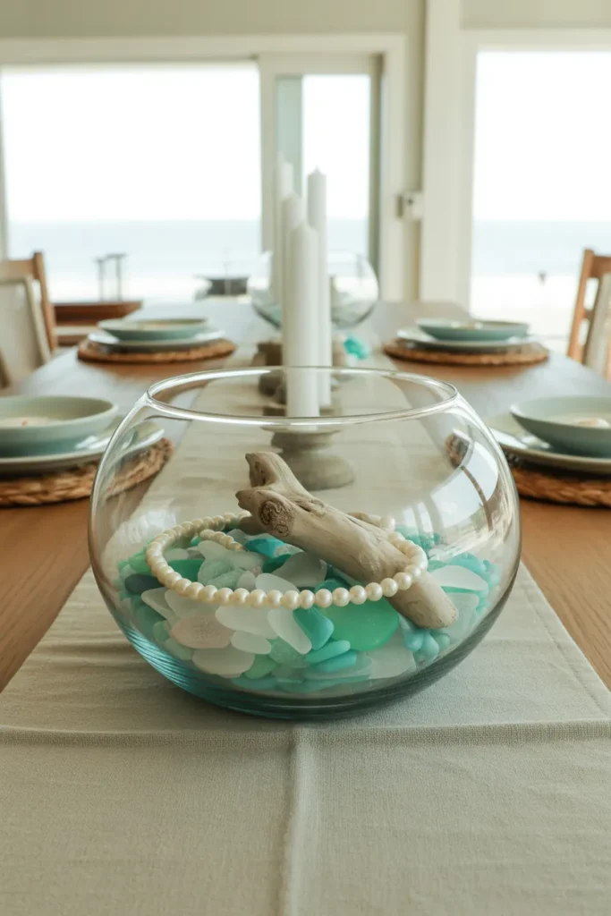 Ocean Glass Centerpiece