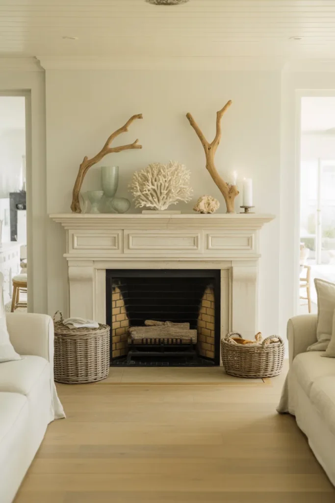 Ocean-Inspired Fireplace