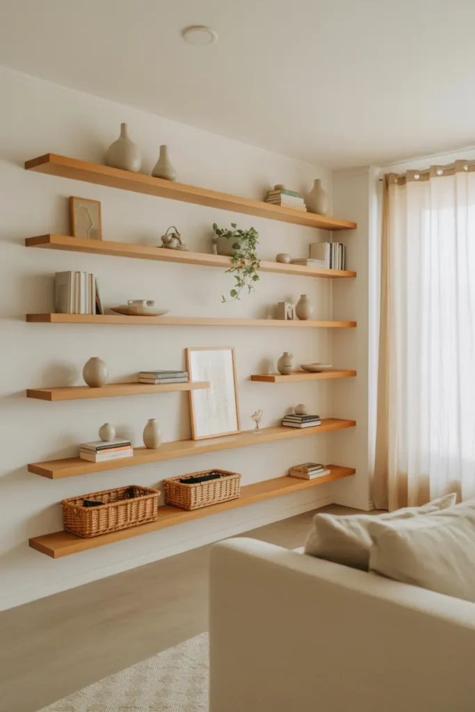 Open Wood Shelving
