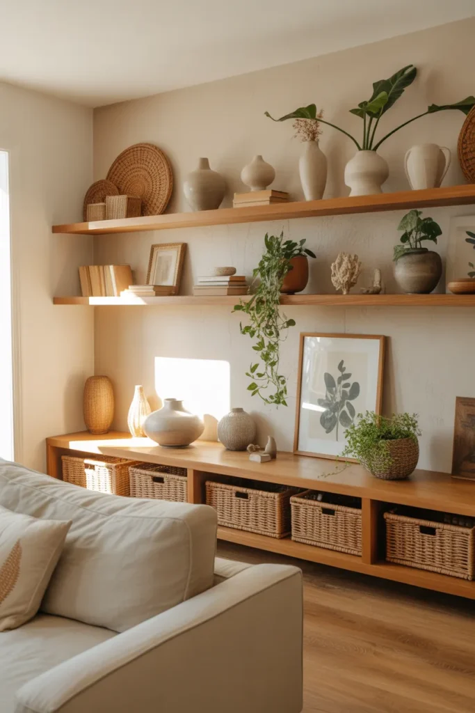 Open Wood Shelving