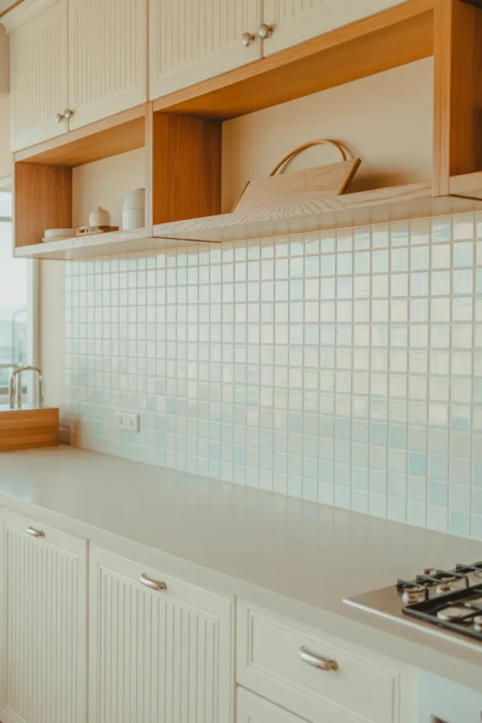 Pearlescent Kitchen Backsplash