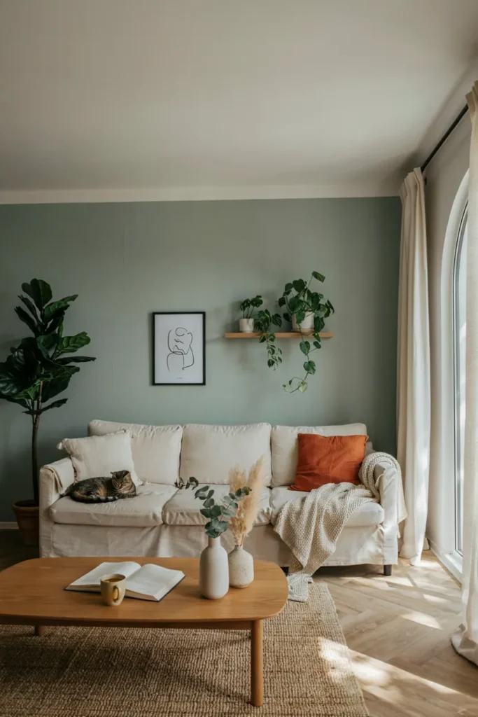 Sage Accent Wall