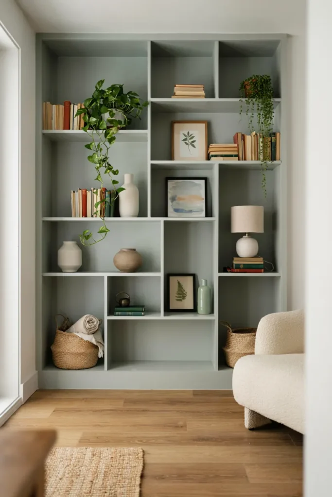 Sage Built-In Shelves