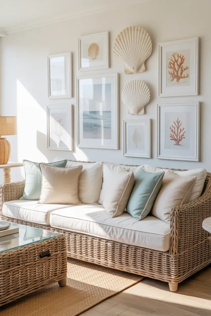 Seashell Gallery Wall