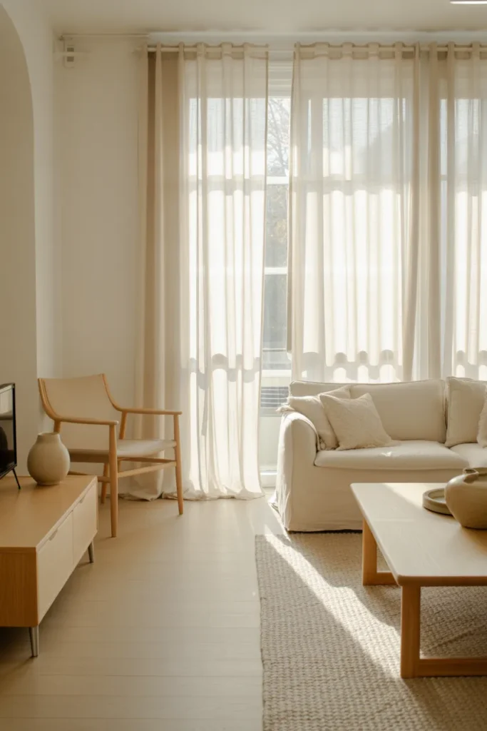 Sheer White Curtains