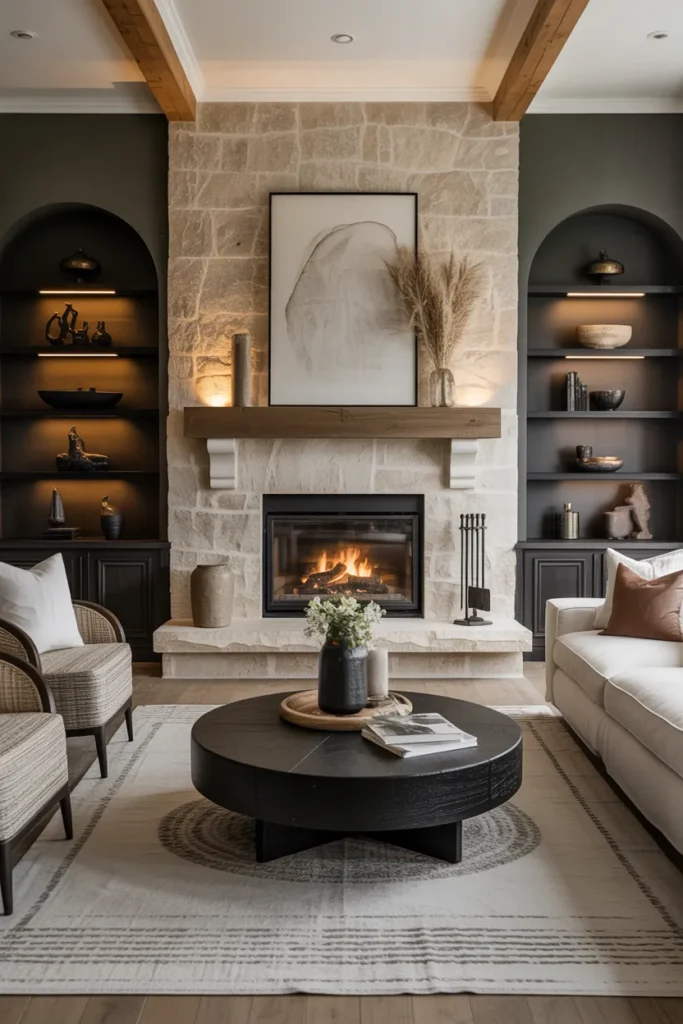 Stone Fireplace