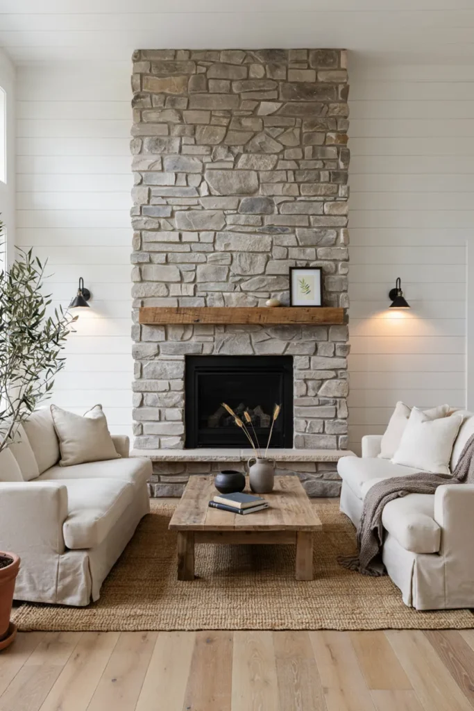 Stone Fireplace Focus