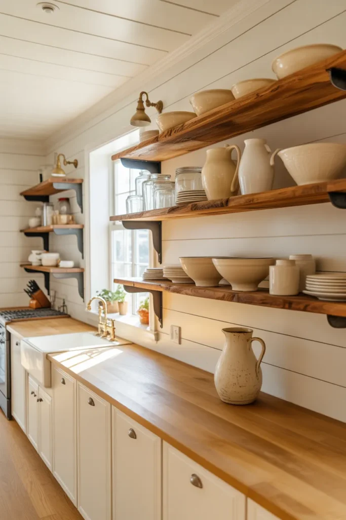 Stoneware Open Shelving