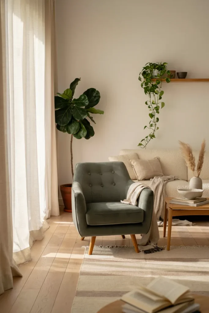 Velvet Green Armchair