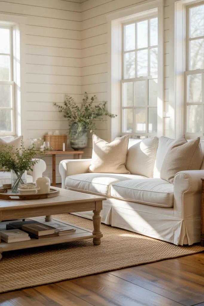 White Slipcovered Sofas