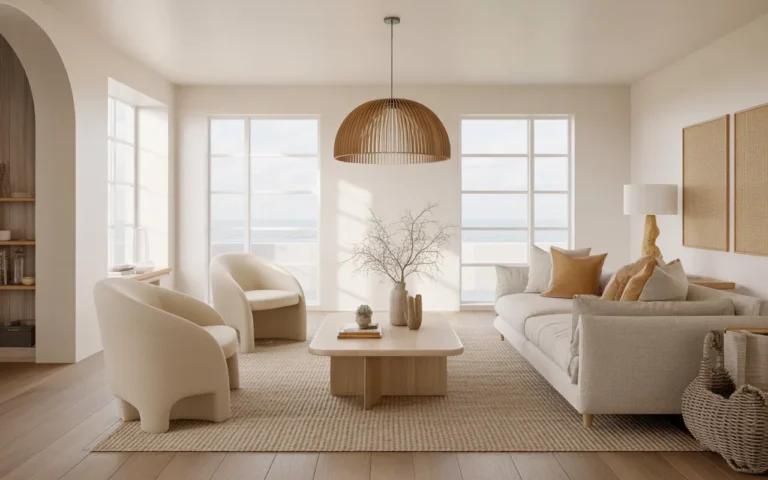 contemporary coastal living room