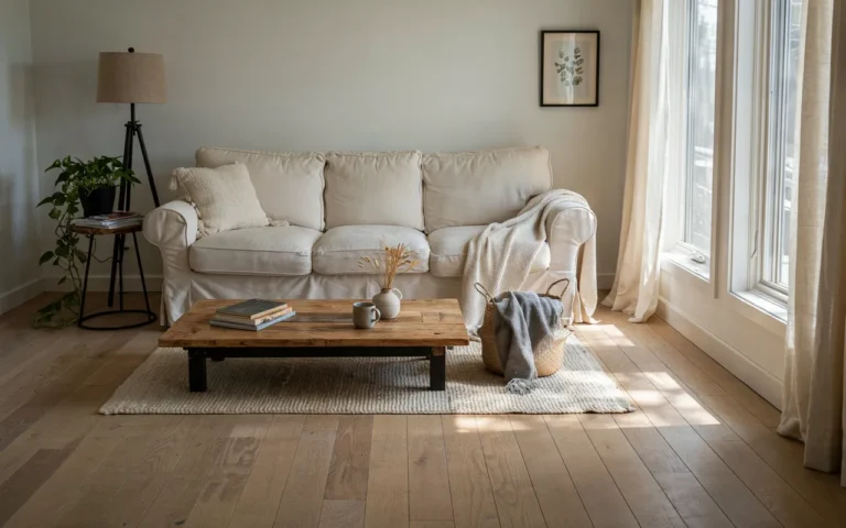 cozy modern farmhouse living room